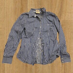 R.M. Williams Blue and White Striped Casual Shirt